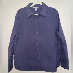 Athleta RELAXED POPLIN TOP Purple M
